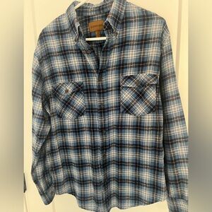 St. John's Bay Blue Plaid Shirt